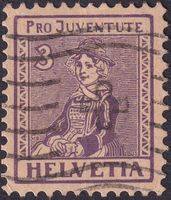 1917, J7 mit zentrischem Kreuzstempel, Kat: 40.-