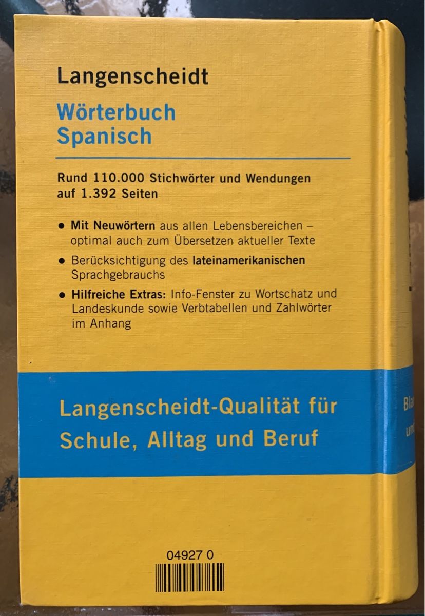 Libri: Langenscheidt - Wörterbuch Spanisch – Nuovo (secondo la descrizione) da Kriens venduto da sole60 1