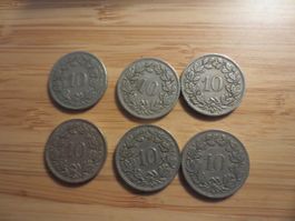 Münzen Lott 10 Rappen