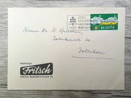 TR52 Enveloppe + Timbre Suisse 1955
