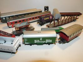Eisenbahn Wagen 14 dive Modelle alte Modelle für Bastler