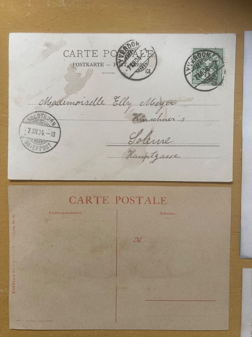 Cartoline postali: Neuchâtel - 1904 und 1912 – Usato da zürich venduto da papalapa 4