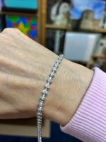 Sterling Silver 0.15ct Diamond Illusion Set Tennis Bracelet