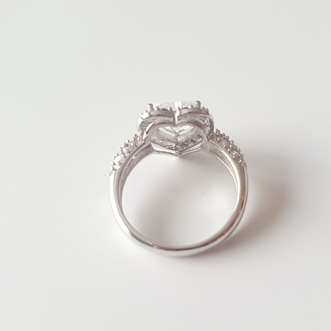 Ringe: Funkelnder Herz-Ring, 925 Silber, Grösse 17.1 mm – Gebraucht aus Kreuzlingen von Wunderkiste123 5