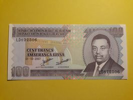 BURUNDI - 100 Francs 2007 UNC (LD872506)