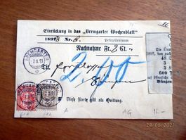 NN-Karte, Mischfrankatur, ZNr.58A + 61A
