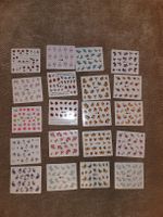 autocollants ongles avec motif floral, adesivi per unghie 💐