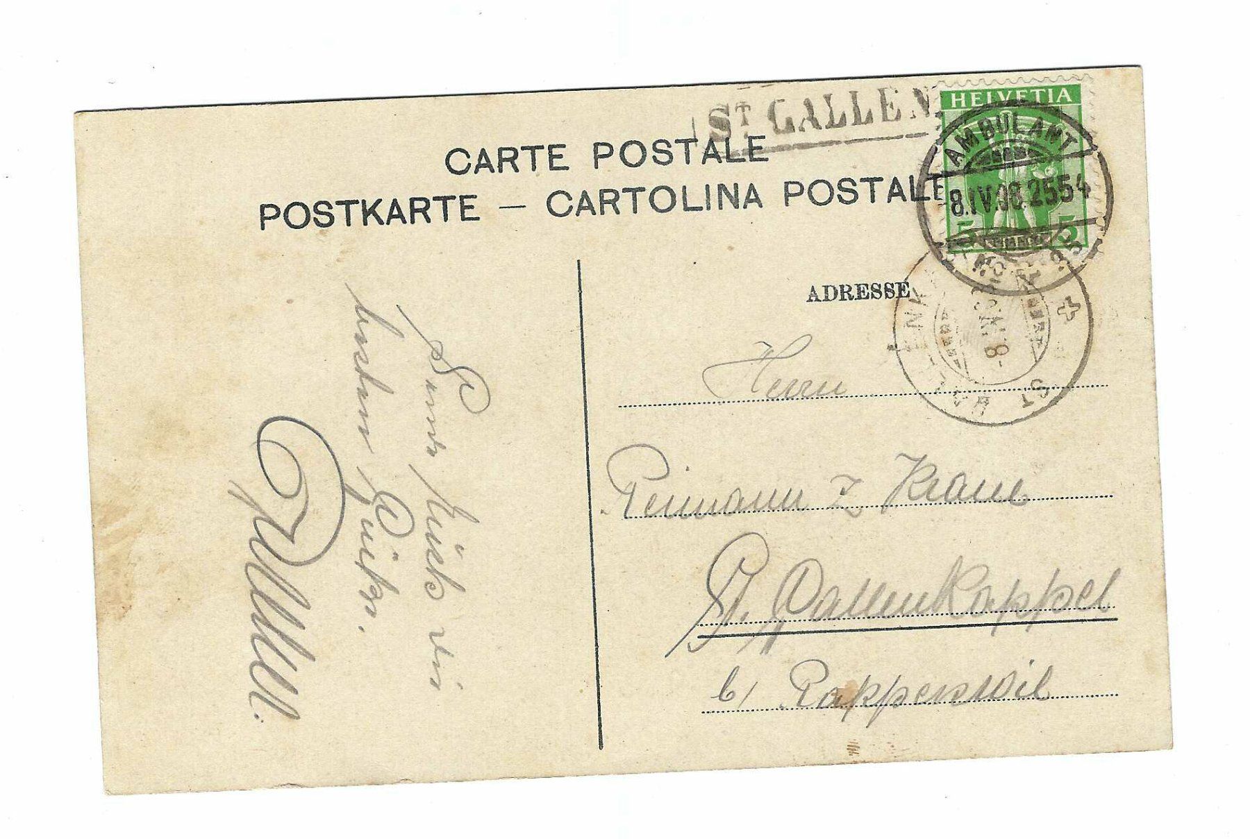 Tutti i francobolli: Kastenstempel St. Gallen r2 – Usato da Aarau venduto da fussball-fussball