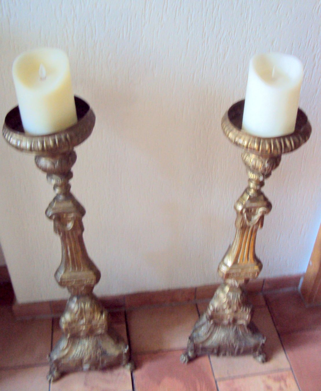 Portacandele: Kerzenständer 1 Paar antik  - VINTAGE - – Usato da Altendorf venduto da maincid 2