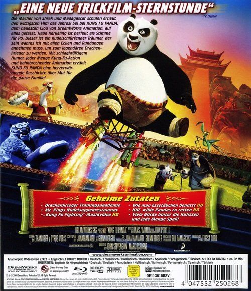 Tutti i DVDs: Kung Fu Panda (Blu-ray) – Nuovo (secondo la descrizione) da Volketswil venduto da Fraese1 1