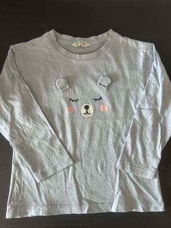 T-shirt manches longues ours MNG bleu clair taille 4-5 ans