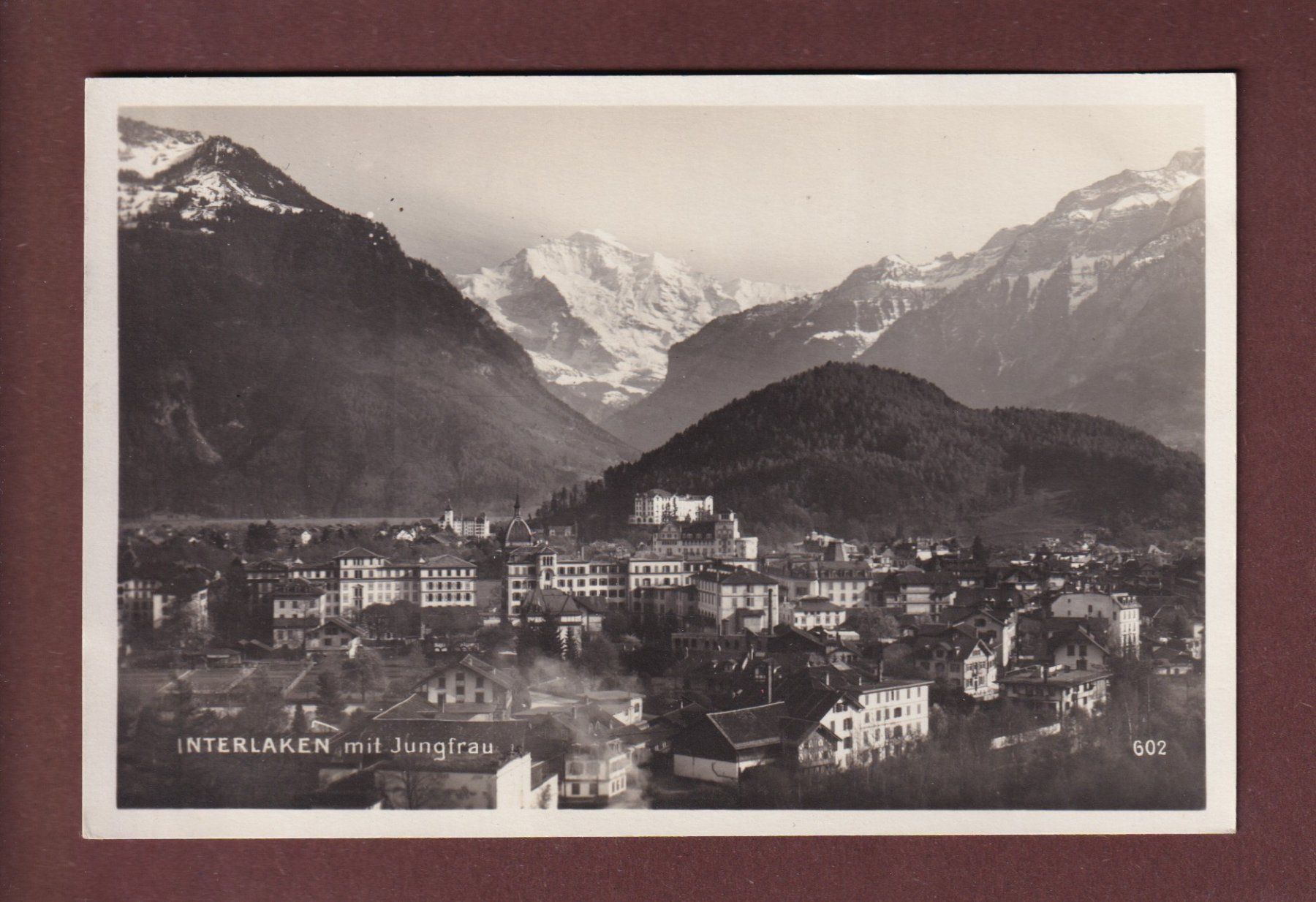 Cartoline postali: INTERLAKEN - Jungfrau - 1927 – Usato da Pully venduto da nicecards-shop