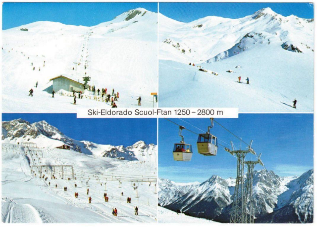 Cartoline postali: Scuol - 4 Bild AK – Usato da Binningen venduto da Mountainrider