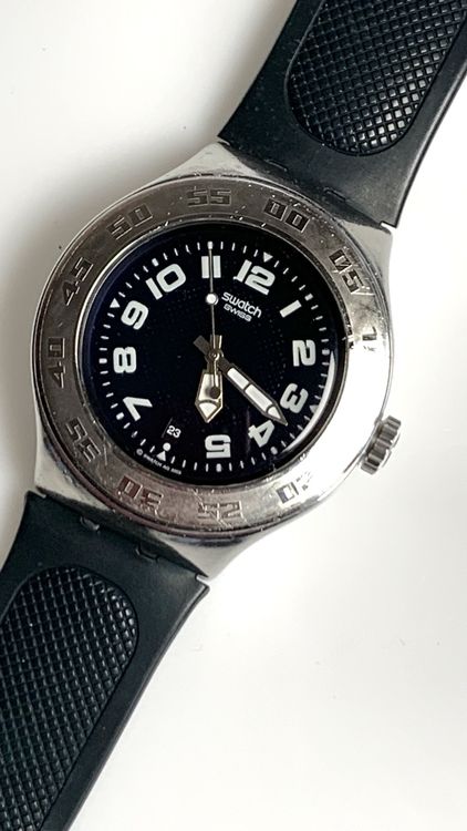 Swatch Armbanduhr Edelstahl schwarz Herrenu 2