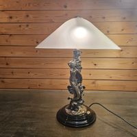 Tischlampe Meerjungfrau  Silber 50cm hoch signiert