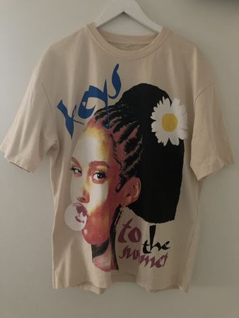 T-Shirt Alicia Keys beige Grösse L bedruckt neuwertig
