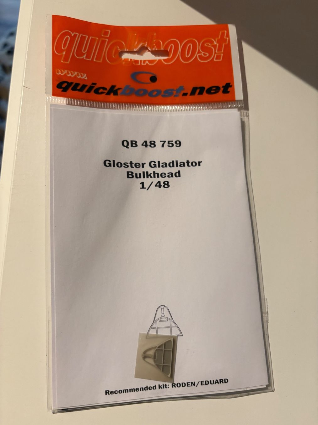 Kit di modellismo & Modellini statici: 1/48 GLOSTER GLADIATOR BULKHEAD FÜR RODEN/EDUARD – Usato da MÜHLEDORF/SO venduto da tru_wsv8