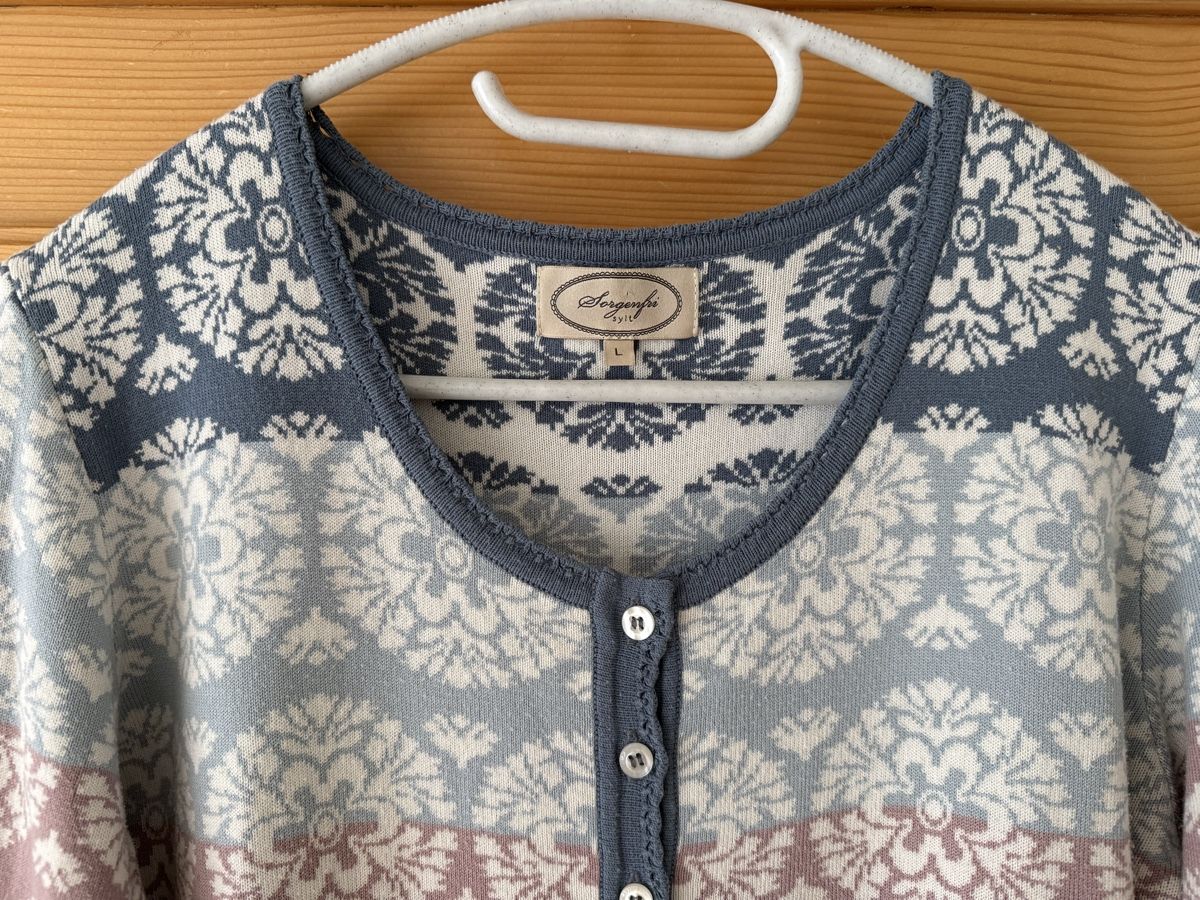 Sorgenfri Giacche: Sorgenfri Sylt Jacke Strickjacke Pullover lang Gr L – Usato da Uster venduto da Schangnau87 2