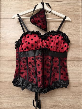 Sexy Korsett mit Pünktchen, Grösse XL