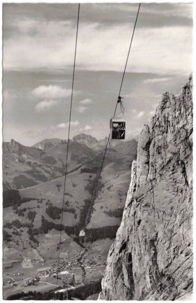 Ansichtskarten: Rougemont - Télècabine / Gondelbahn mit/avec Rougemont – Gebraucht aus Binningen von Mountainrider