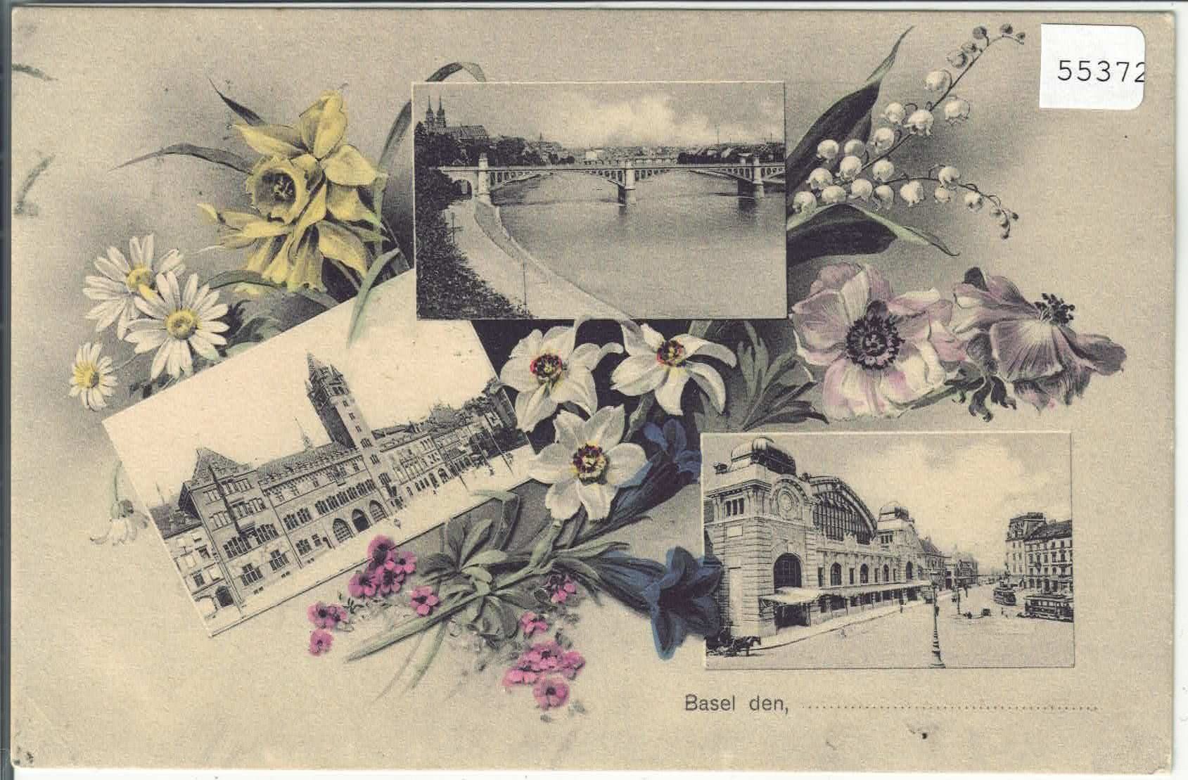 Cartoline postali: Gruss aus Basel - coloriert - Jugendstil – Usato da Ettingen venduto da Kartenplanet