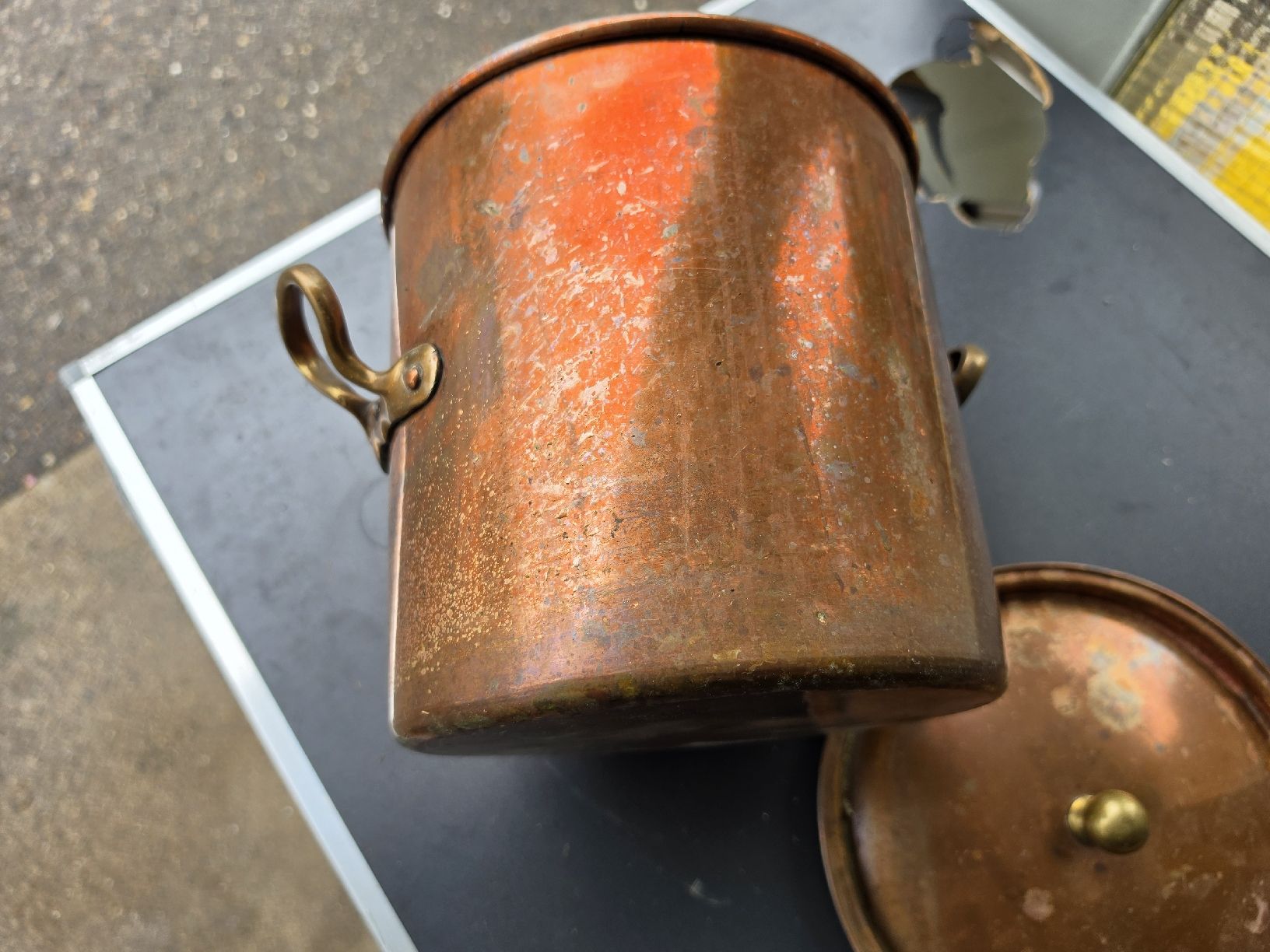 Töpfe: Kupfertopf mit Deckel gebraucht.  – Gebraucht aus Mettlen von elios0888 8