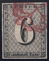 1846 Zürich 6 2W Luxusstück breitrandig Attest (84 und 2026)