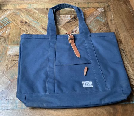 Herschel Shopper Tasche (Dunkelblau) mit Leder Detail