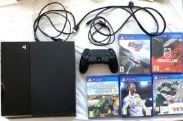 Playstation 4 - Konsole [schwarz] - 500GB  mit 5 Spielen