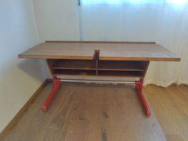Höhenverstellbares Kinderpult / Schreibtisch 120 x 53 cm