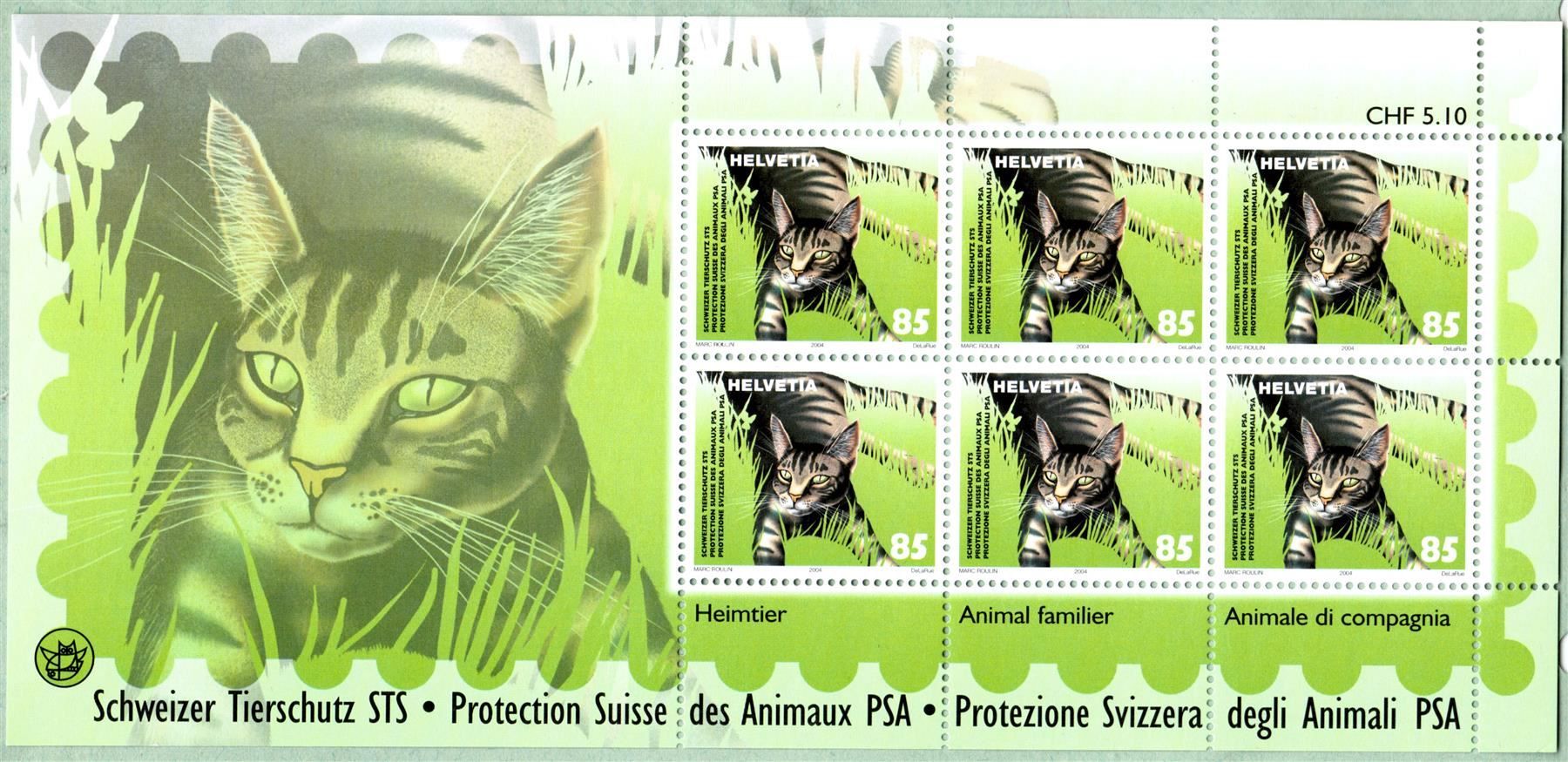 Alle Briefmarken: 2004 Kleinbogen    Nutztier  Katze    postfrisch – Neu (gemäss Beschreibung) aus Mellingen von Ginger