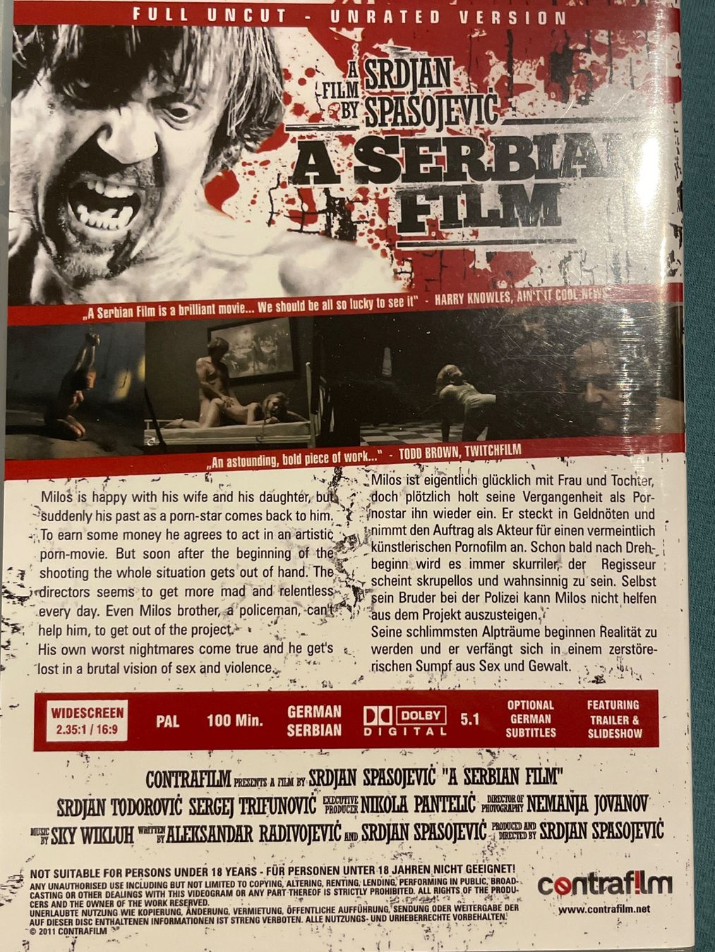 Tutti i DVDs: A Serbian Film  /  Unrated Version – Nuovo (secondo la descrizione) da Waldenburg venduto da Mimily33 1