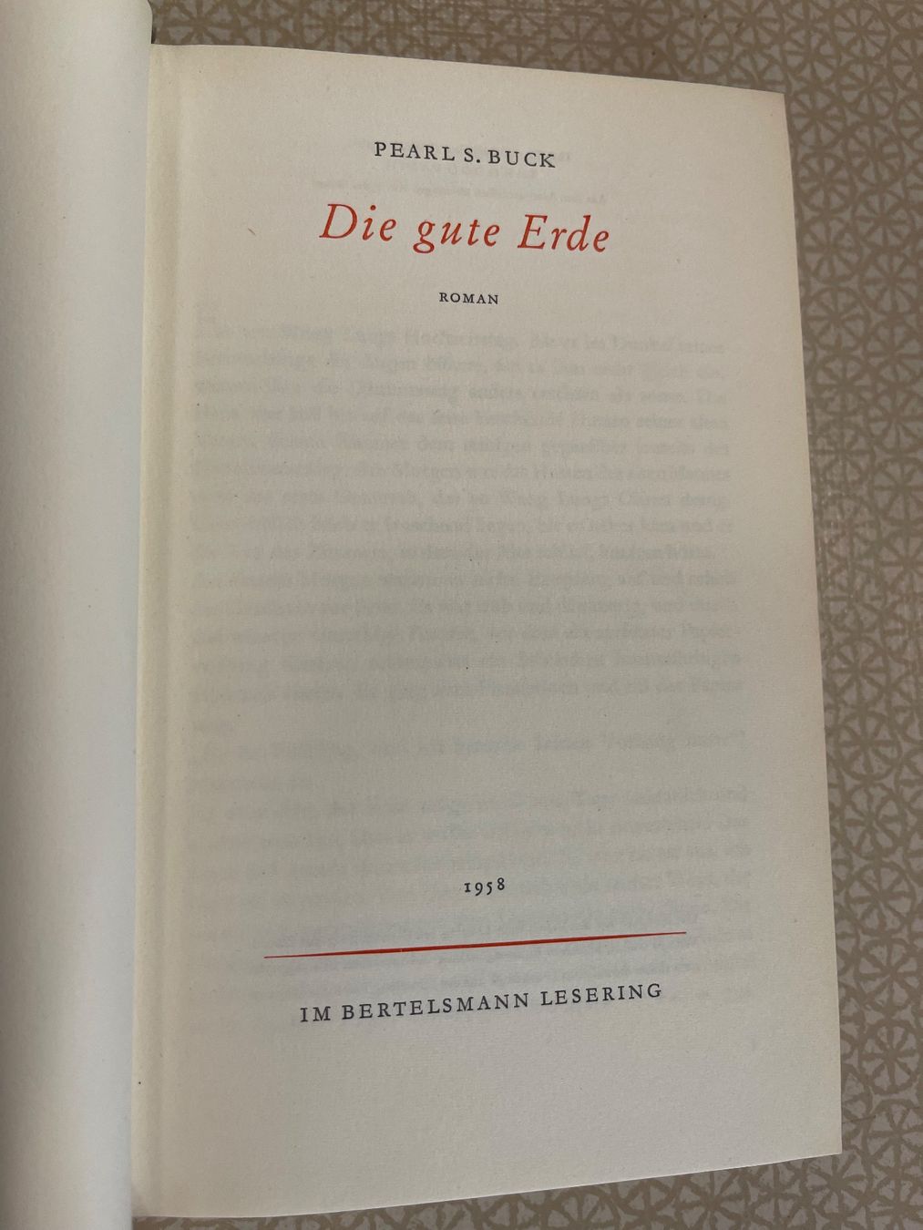 Libri: Buch - Pearl S. Buck - Die gute Erde – Usato da Urnäsch venduto da pas_5r9c 3