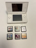 Nintendo DS Lite Weiss + 5 Spiele + R4 – Ungetestet