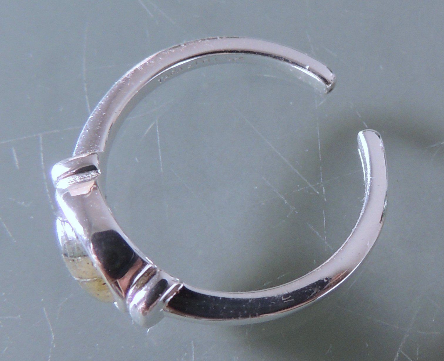 Ringe: TARA STYLE rhodinierter Silber 925 Fingerring mit Labradorit – Neu (gemäss Beschreibung) aus Waldenburg von schaller707 3