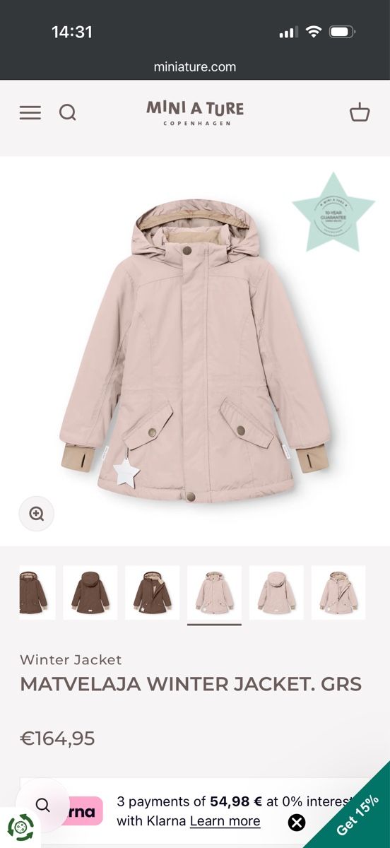 Vertbaudet Giacche & Cappotti: MINI A TURE Winterjacke Gr.128 – Usato da Therwil venduto da srosselli 1