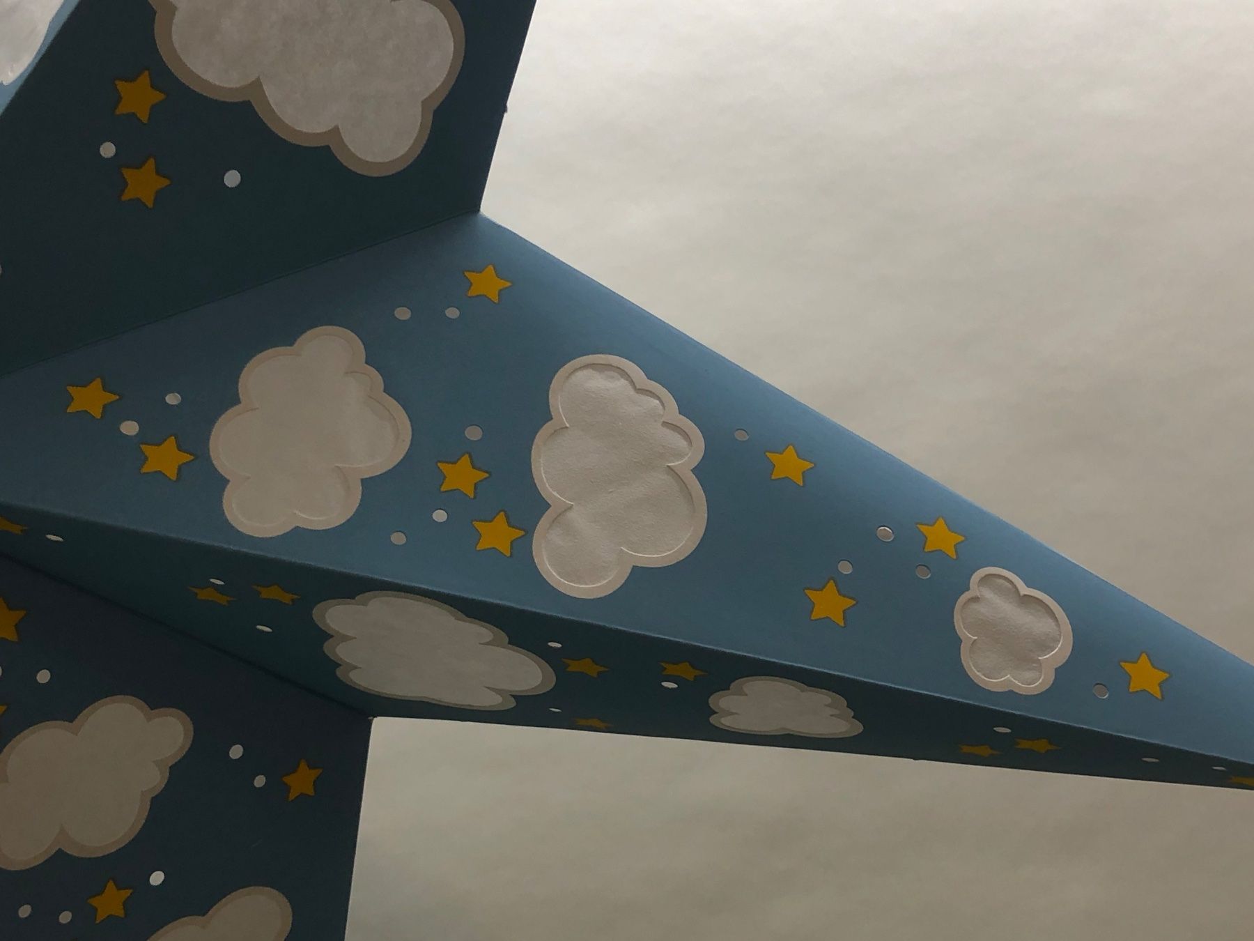 Ghirlande e barre luminose: Leuchtstern - fluffy clouds light blue 60cm /mit Kabel + LED – Nuovo e nell'imballaggio originale da Bergdietikon venduto da Garak 4