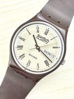 Swatch Sammeln 483 Uhr braun mit Datumsanzeige gebraucht
