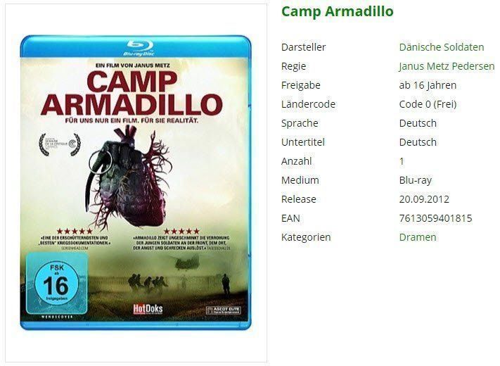 Tutti i DVDs: Camp Armadillo (Bluray) – Usato da Buchrain venduto da Sssschaller
