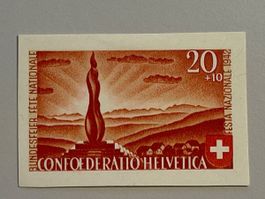 1942, Einzelwerte aus Bundesfeierblock II B18 ungebraucht
