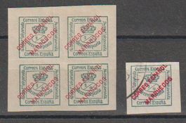Anciens Timbres espagnols 1/4 cent. de peseta