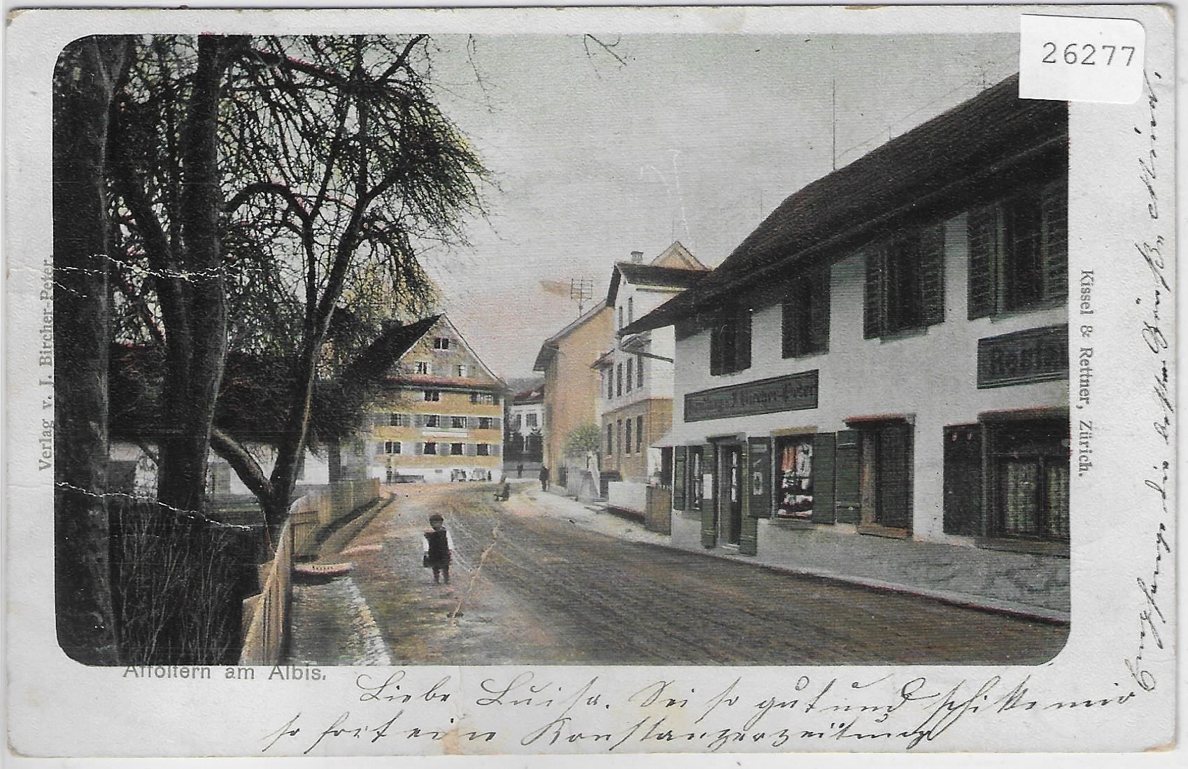 Cartoline postali: Affoltern a. Albis - Dorfstrasse – Usato da Ettingen venduto da Kartenplanet