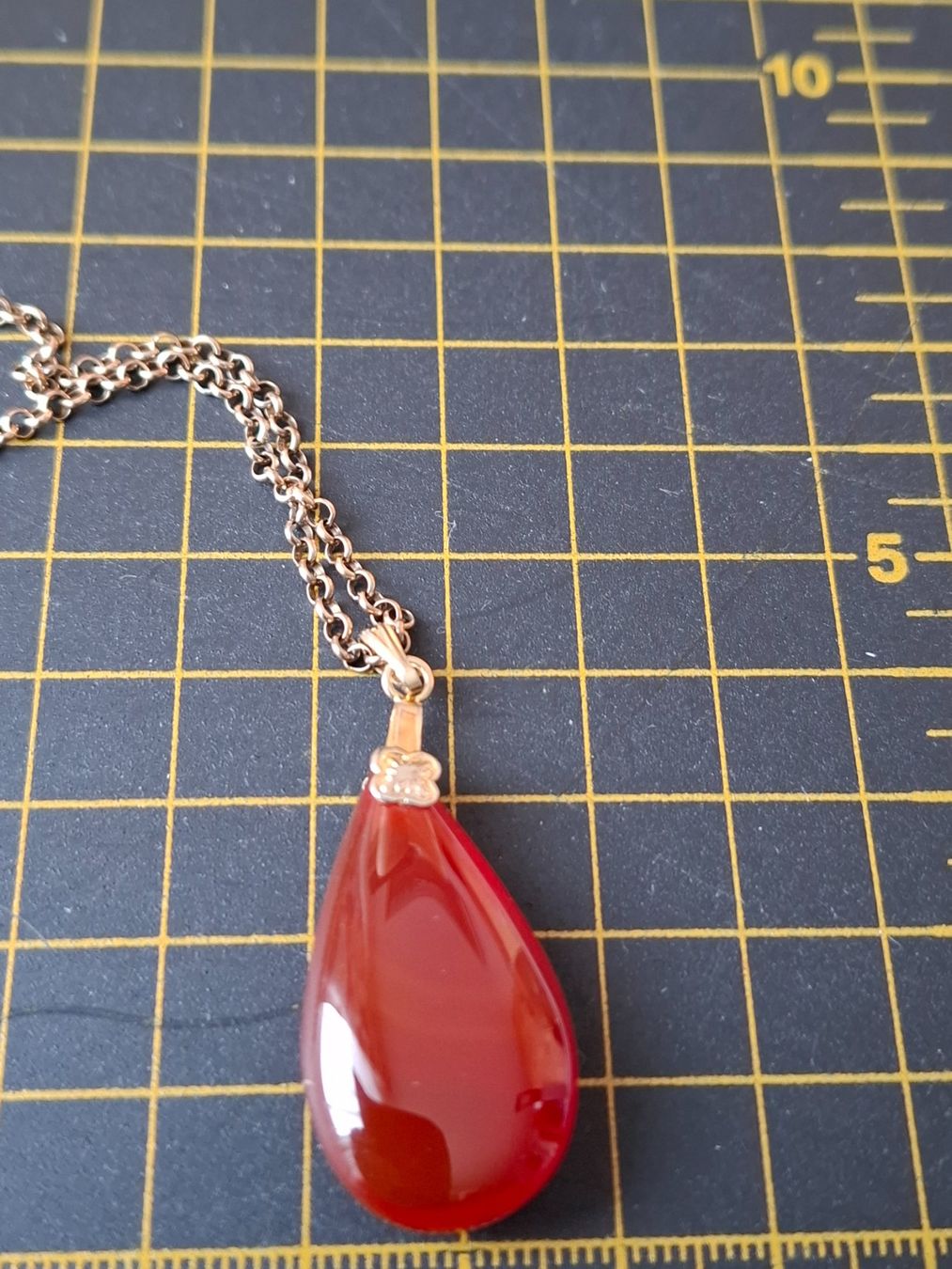 Catenine: Kette Silber 925  mit Anhänger Karneol 80cm – Usato da Zwieselberg venduto da Halifaxmendusli 4