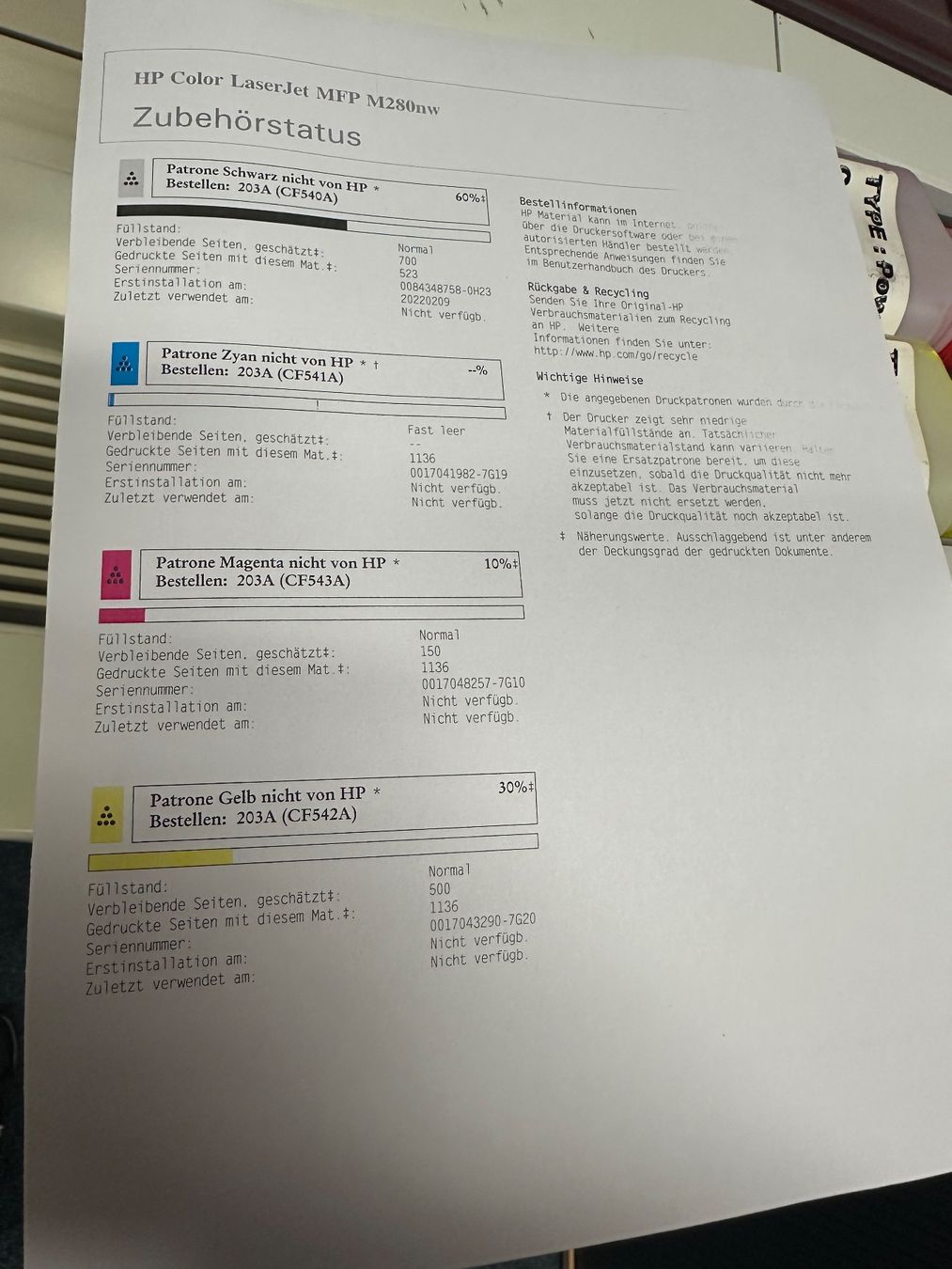 Hewlett Packard Imprimantes: HP Color LaserJet Pro MFP M280nw Multifunktionsdrucker – D'occasion à Thalwil par Wilhelm85 5