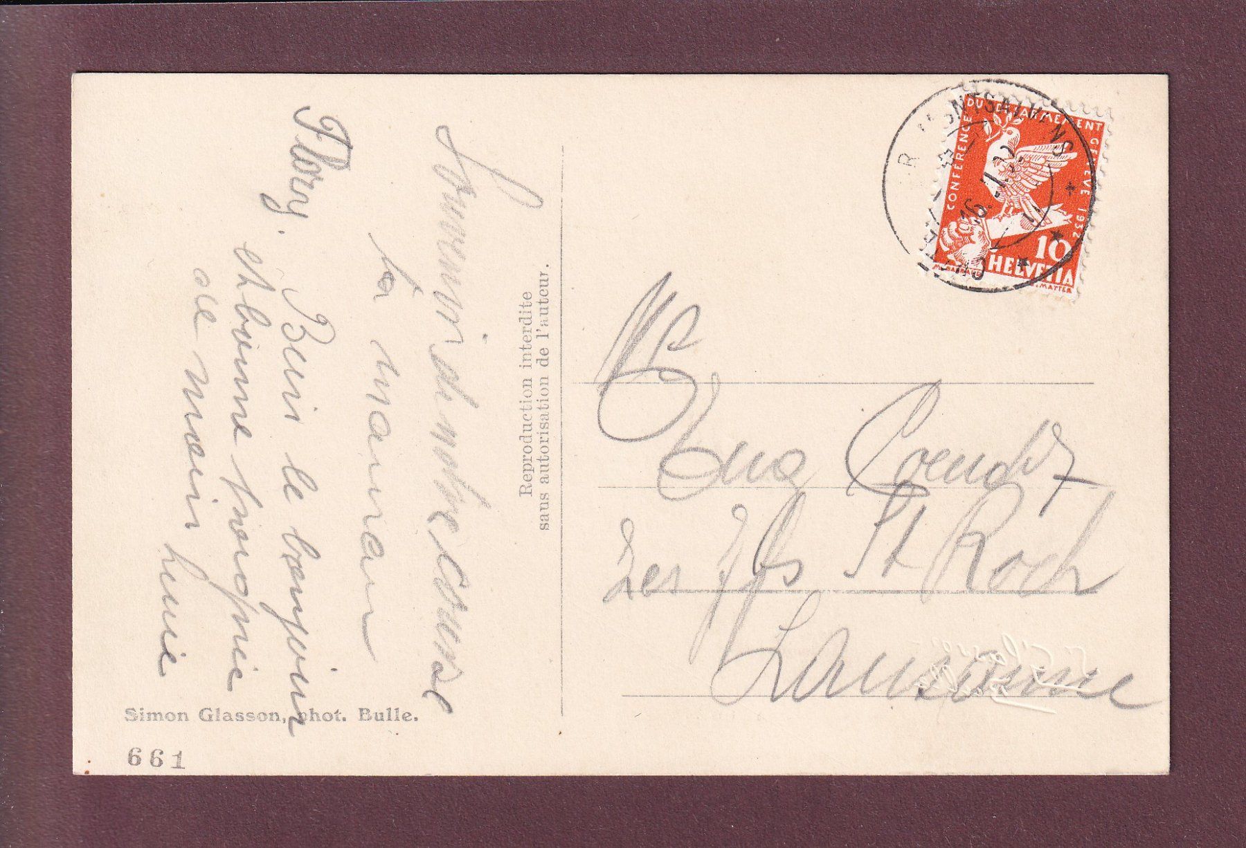 Cartoline postali: Barrage et Lac de MONTSALVENS - 1932 – Usato da Pully venduto da nicecards 1