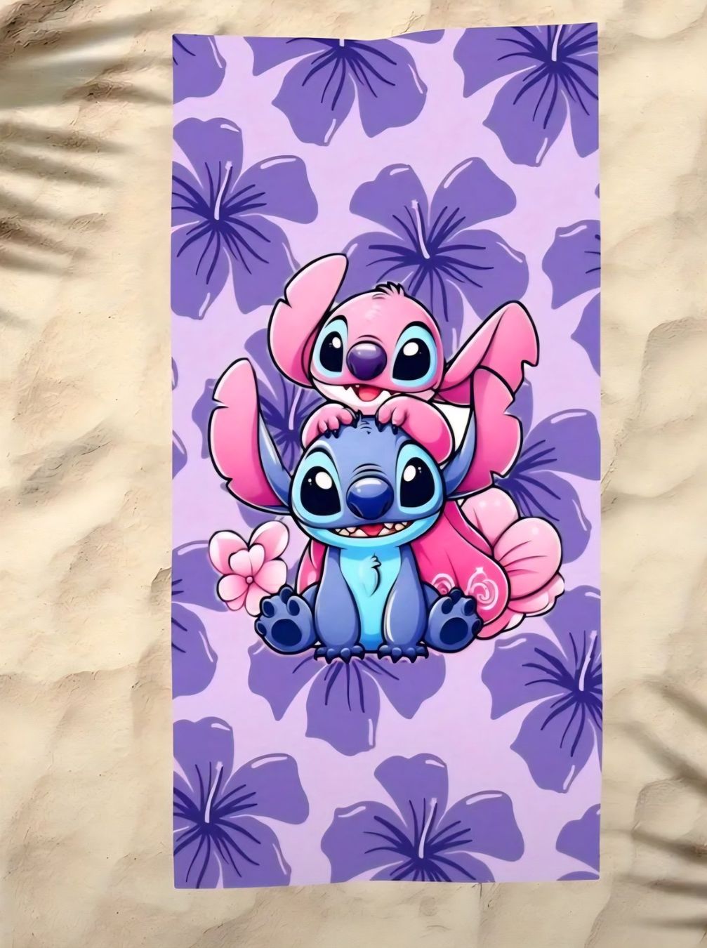 Teli da bagno: Neu! Strandtuch Stitch & Angel – Nuovo e nell'imballaggio originale da Füllinsdorf venduto da Sunnebliemli7