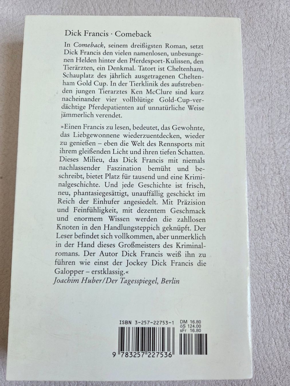Libri: Dick Francis - Comeback – Usato da Bergdietikon venduto da Tanne_10 1