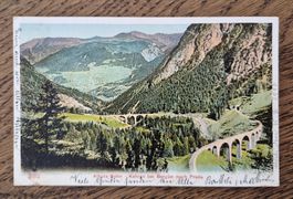 Albulabahn, Kehren bei Bergün, Fam Eggenberger in Grabs 1910