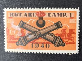 Schweiz 1940 Soldatenmarke Artillerie Rgt.Art.Camp.1