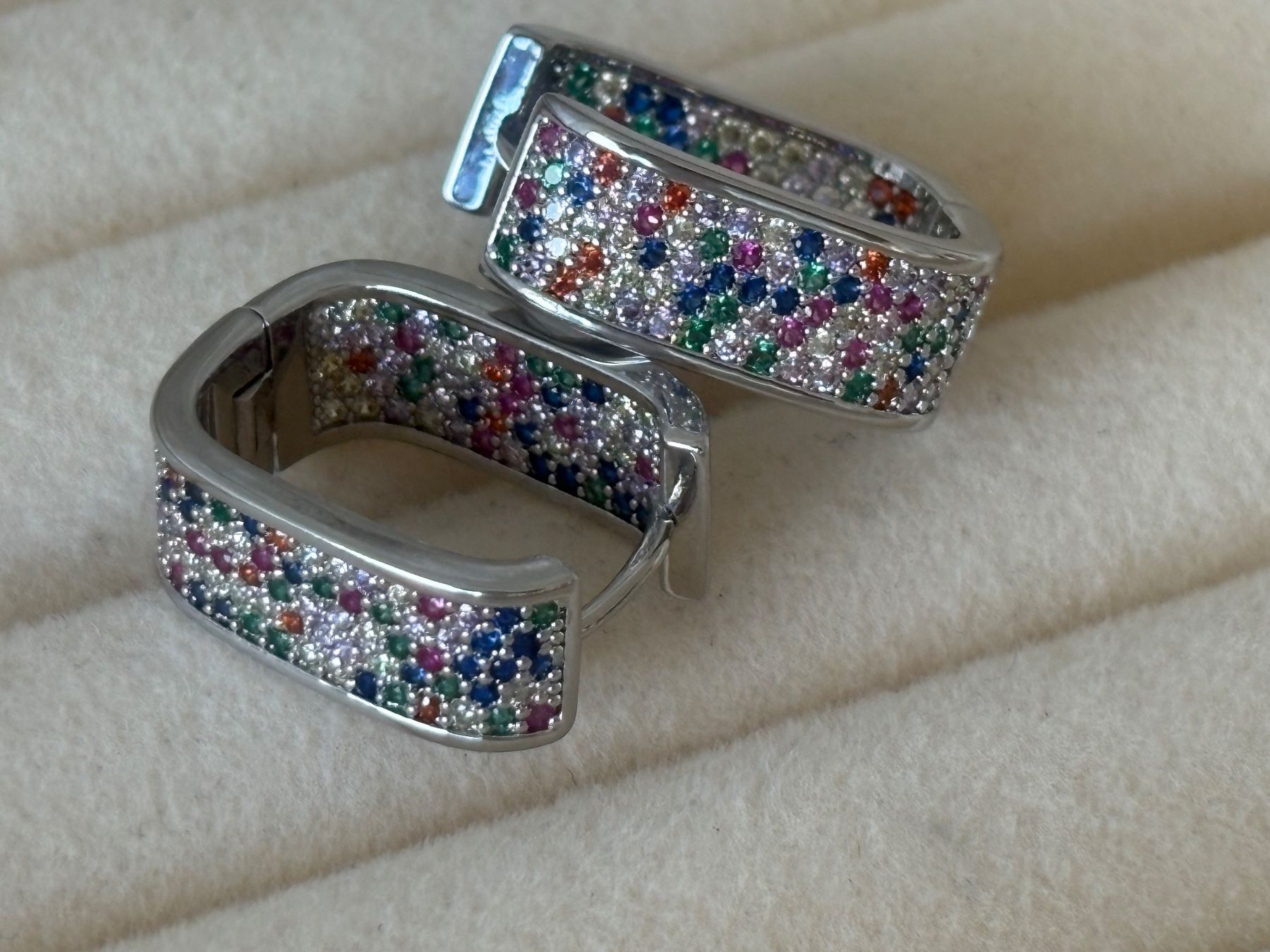 Orecchini pendenti & Orecchini a lobo: Luxus EleganteOhrstecker Ohrschmuck Multicolore Farbe:Silber – Nuovo (secondo la descrizione) da Biel-Bienne venduto da Roserosse13 3